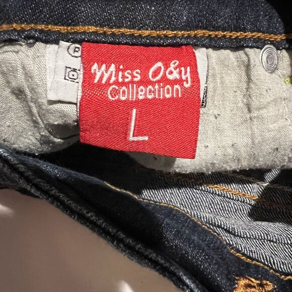 Miss O&Y Women's Embellished Denim Jeans With Rhinestone Pocket Detailing - Picture 6 of 11